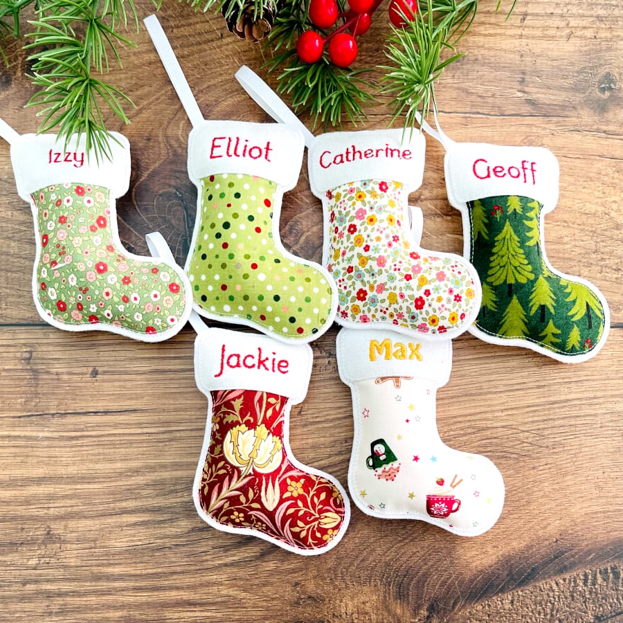 Personalised Stocking Hanging Decorations 