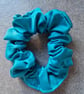 Handmade Trquoise Satin Scrunchie - Classic Size
