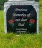 Personalised Granite Memorial Vase Memorial Plaque  Flower Holder Cemetery  Vase - Image 4