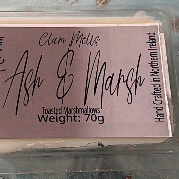 Ash & Marsh Hand Poured Soy wax Highly Fragranced Clam Melts