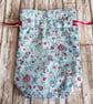 Medium Sized Floral Reusable Gift Bag - Drawstring Gift & Storage Bag - Image 5
