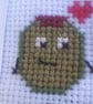  Handmade Love Note, Whimsical Greeting for Couple, Handmade Cross Stitch Card - Image 8