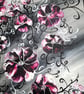Original Acrylic Painting - Abstract Paintings -"Dreamy Purple" Floral Art - Image 2