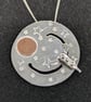 Sterling silver rocket pendant, Silver space jewellery, Moving jewellery  - Image 5