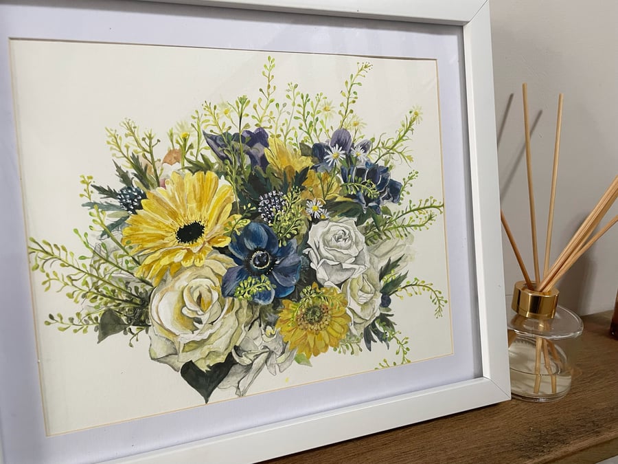 A4. Bouquet watercolour