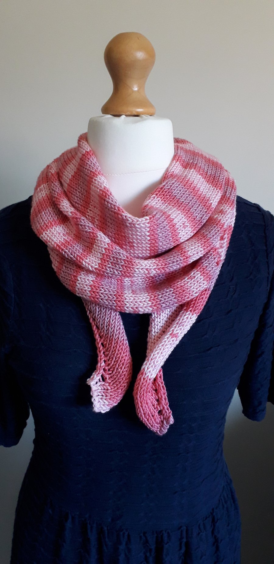 Pink Triangular Scarf