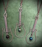 Antique copper wire wrapped Guitar pendants with Hematite - 3 options