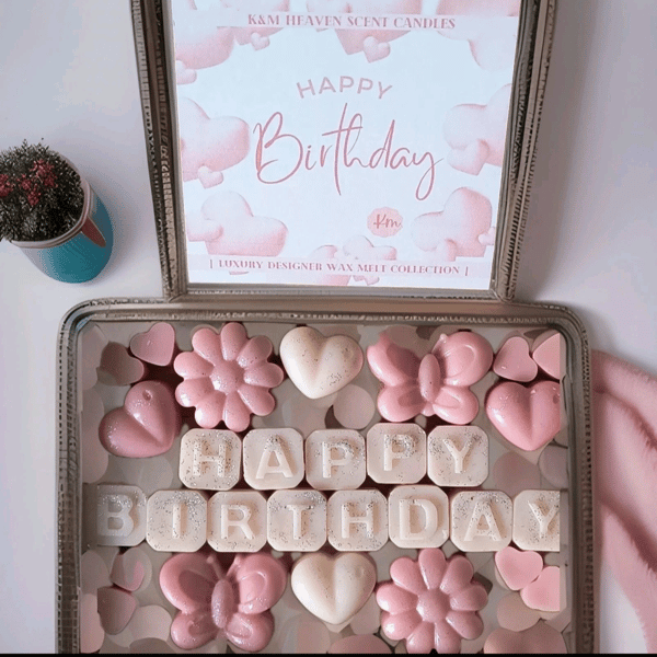 Happy Birthday Wax melt gift set Gift Idea  handmade highly scented  soy Wax  