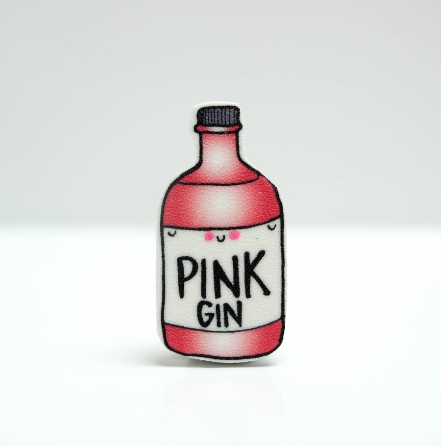 Pink Gin Pin Badge