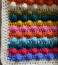 Colourful Bobble stripe crochet blanket - Image 2