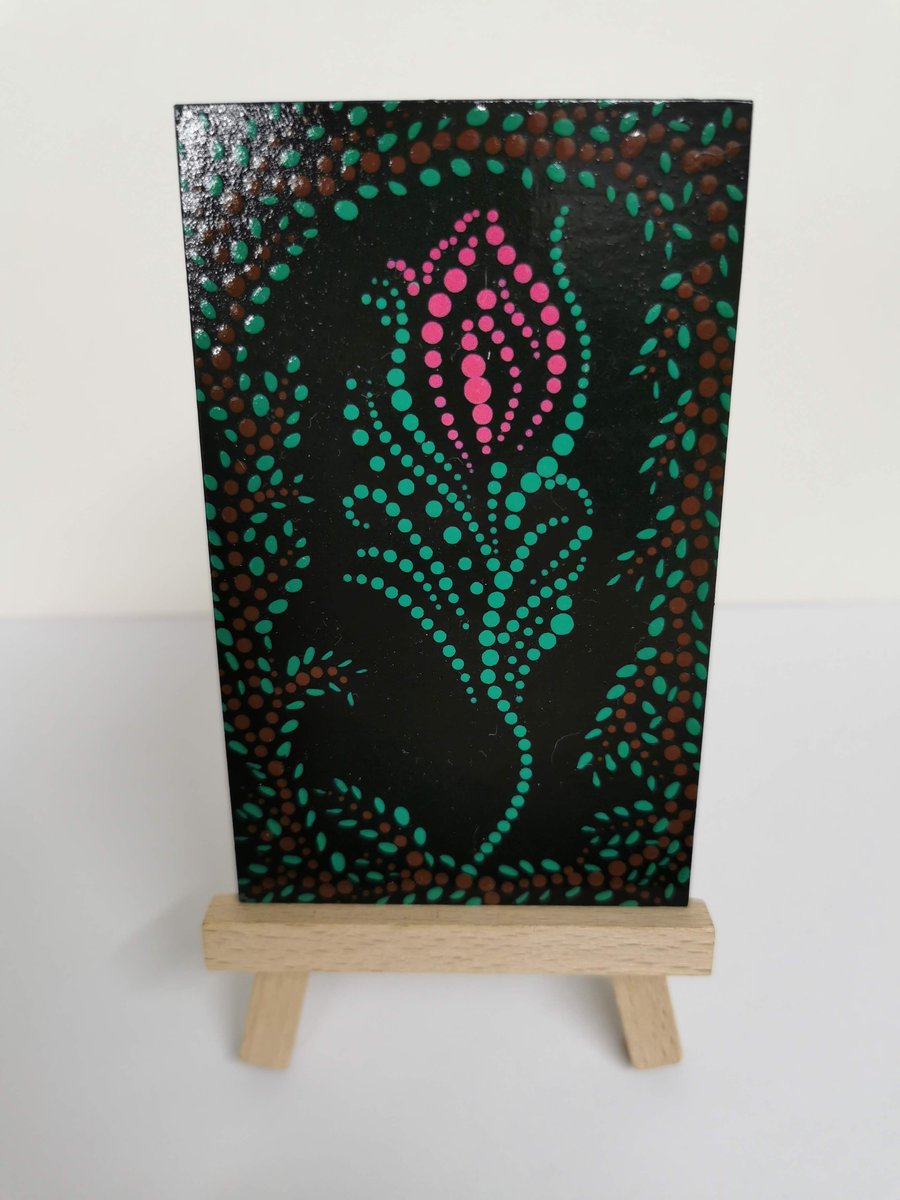 Hand painted rose decorative piece 