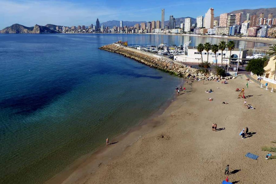 Benidorm Mal Pas Beach Costa Blanca Spain Photograph Print