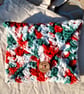 Christmas pouch, Small cotton crochet hand stitched lined pouch for small items - Image 8