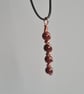 Handmade Red Snakeskin Jasper & Copper Pendant Necklace Gift Boxed  - Image 5