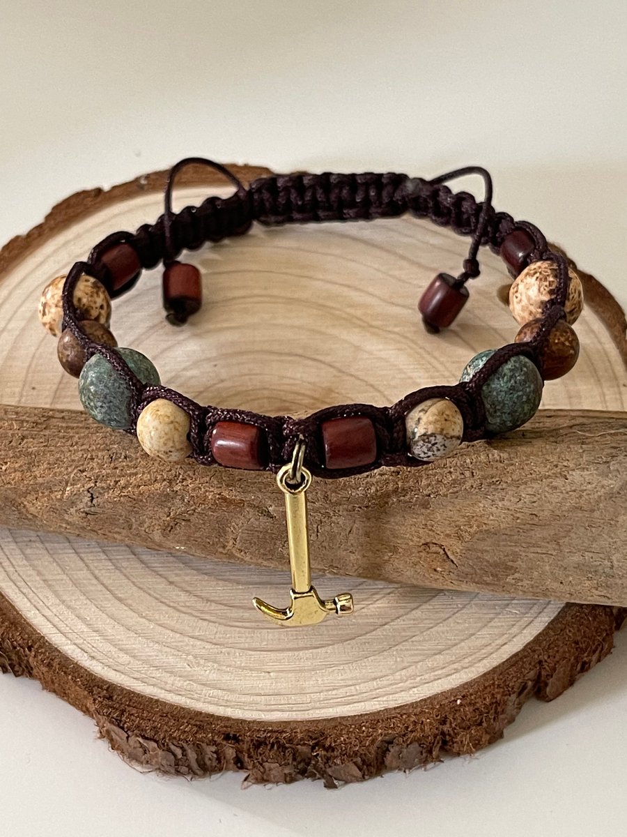  Matt Jasper Bead with Tool Bracelet 