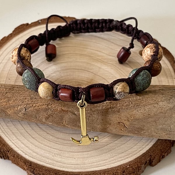  Matt Jasper Bead with Tool Bracelet 