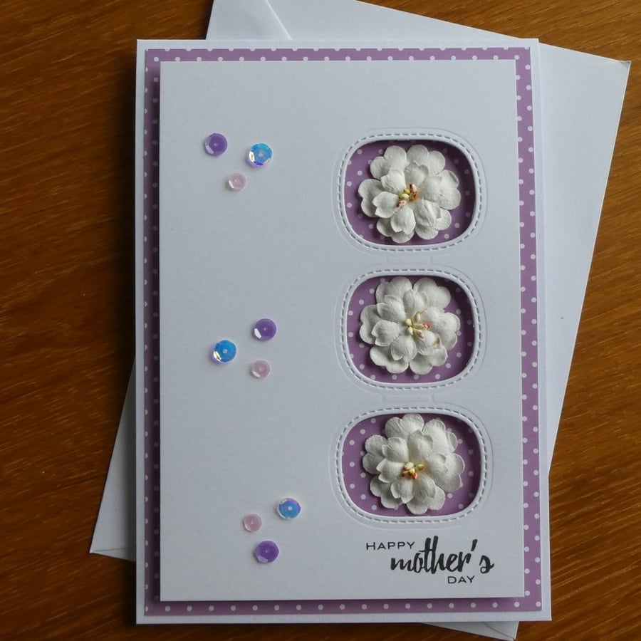 Mother's Day Card - Purple Polka Dot