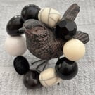 Stylish Monochrome Chunky Beaded Bracelet