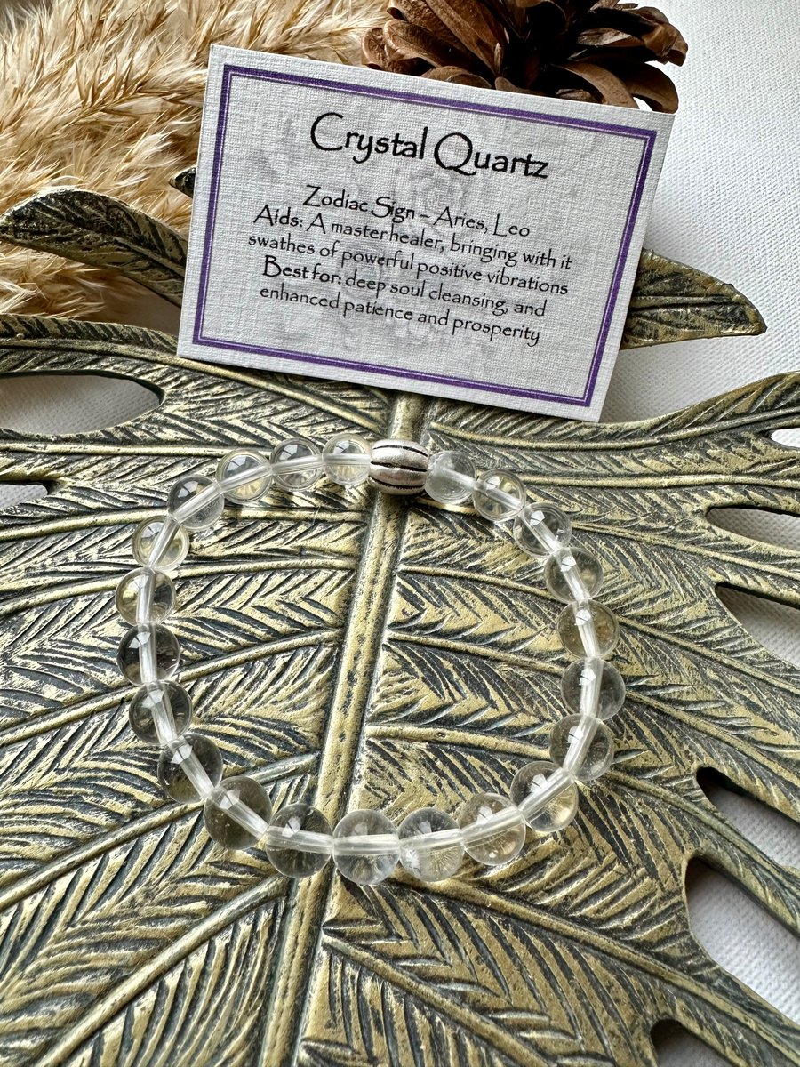 Crystal Quartz - Elasticated Bracelet 