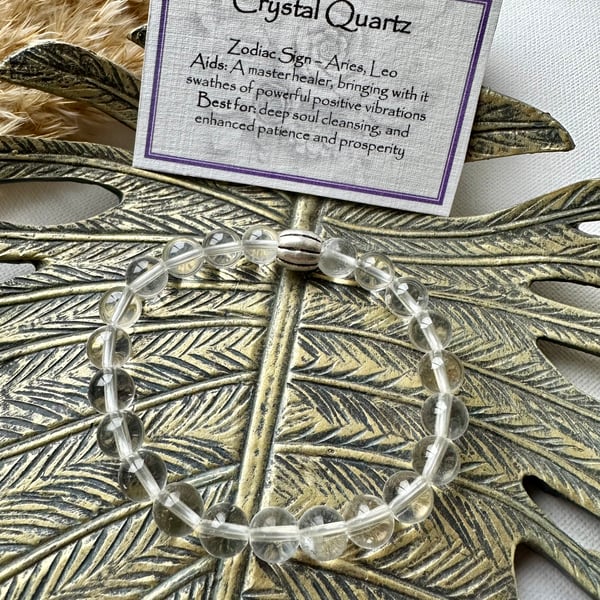 Crystal Quartz - Elasticated Bracelet 