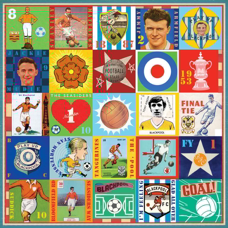 Blackpool Pop Art Football Print