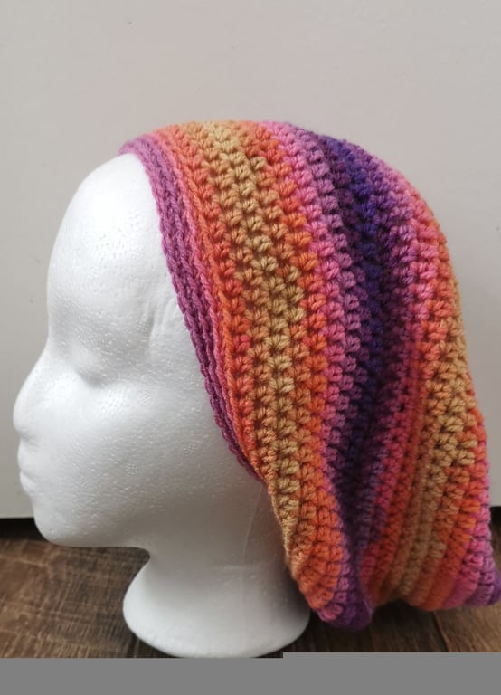 Slouchy beanie great for thicker hair, dreads etc 
