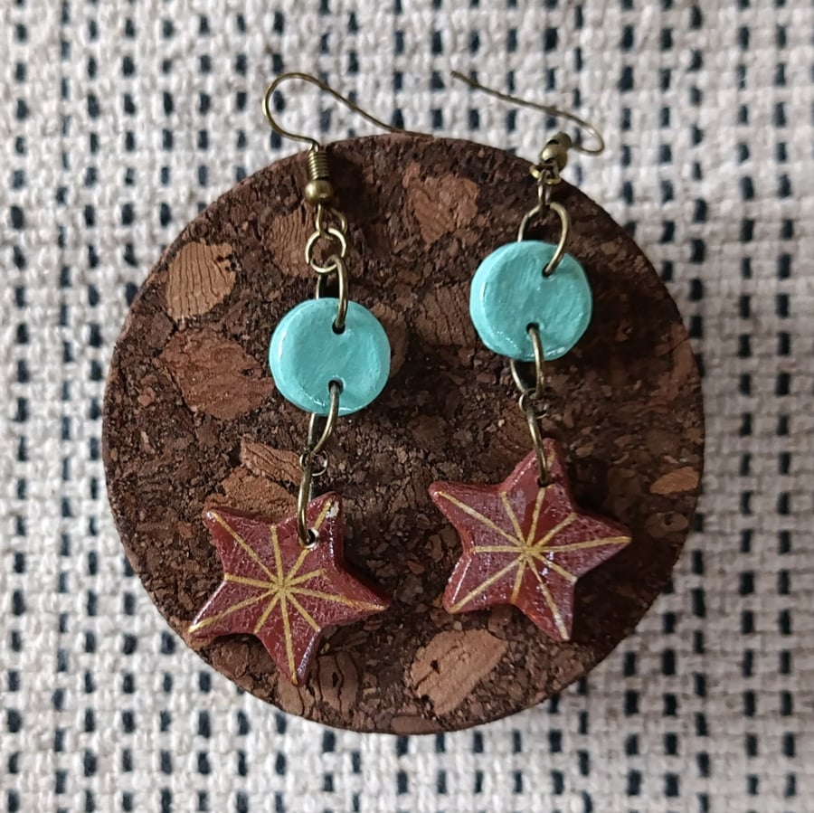 Cowboy star earrings 