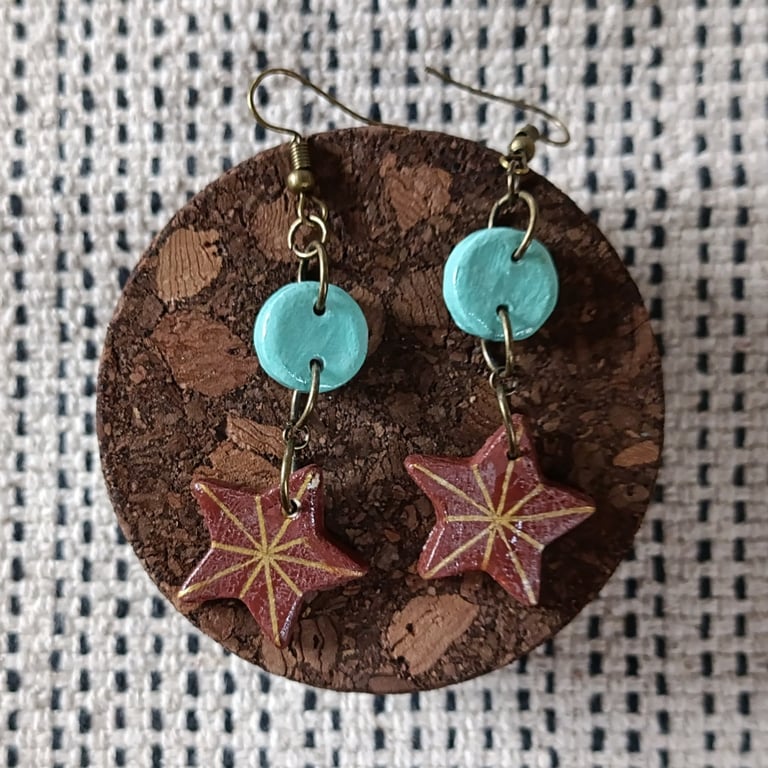 Cowboy star earrings 