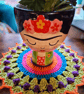 colourful crochet mandala doily - Image 3