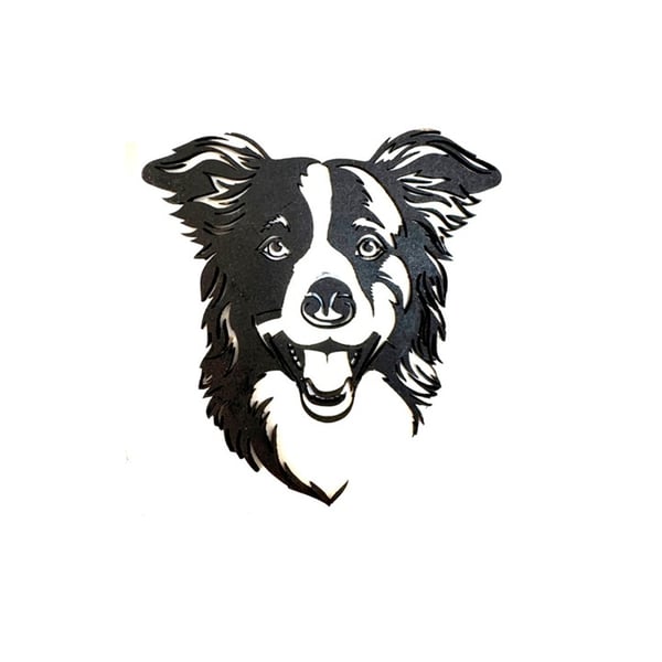 Collie Cross Silhouette wall art