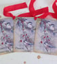 GIFT TAGS, Christmas . Set of 3 ( with diff. sentiments) Bird , berries. Winter. - Image 4