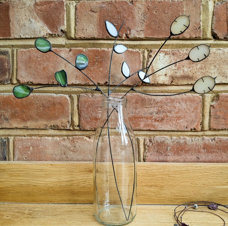 Stained Glass Flowers, Midi-Stems in Autumnal C - Folksy