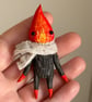 Log Fire Spirit Spun Cotton Art Doll - Image 3