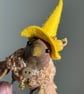Witchy Brown Bird Spun Cotton Art Doll - Image 7