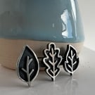 Autumn Leaf Brooch - sterling silver 
