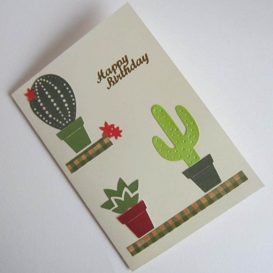 Cactus Happy Birthday Card