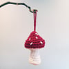 Burgundy Toadstool Bauble