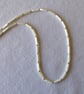 Elegant Sterling Silver & Mother of Pearl Bridal Necklace - Image 2