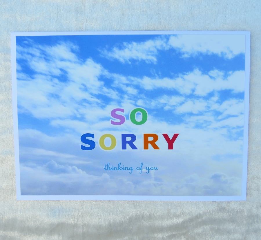 So Sorry, pet condolence card, pet sympathy card