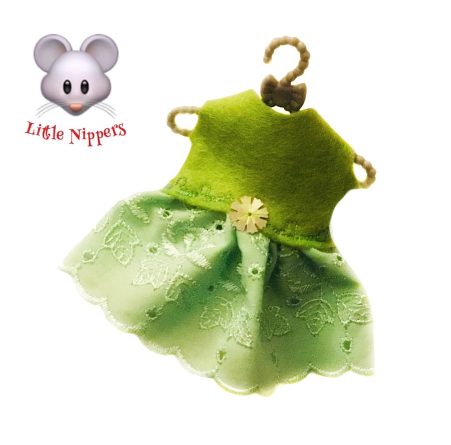Little Nippers’ Green Broderie Anglais Dress