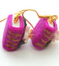 Polymer Clay Purple Book Earrings - Image 4