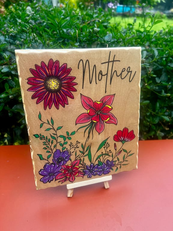Mother Wooden Plaque – Handmade Mum Gift – Bespoke Personalised Mother's Day Wal