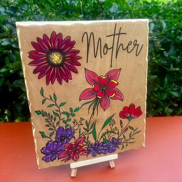 Mother themed wooden plaque 