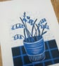 Bluebells in blue pot - Image 2