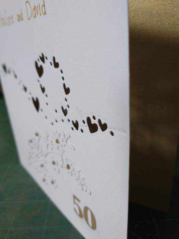 Golden wedding anniversary card