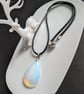 Handcrafted Stone Pendant with 44cm Rope Necklace - Image 1