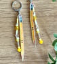 Pencil Earrings - Glitter Stationery Art & Craft Dangle Huggie Hoops