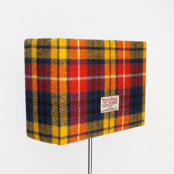 Harris Tweed lampshade bright tartan wool fabric rectangular table lamp shade