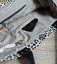 Roomy Upcycled Denim and Leopard Print X-Large Tote Bag - Image 7