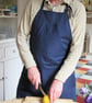 Mens Work Apron, Heavy Weight Cotton, Navy Blue. No 9 - Image 2